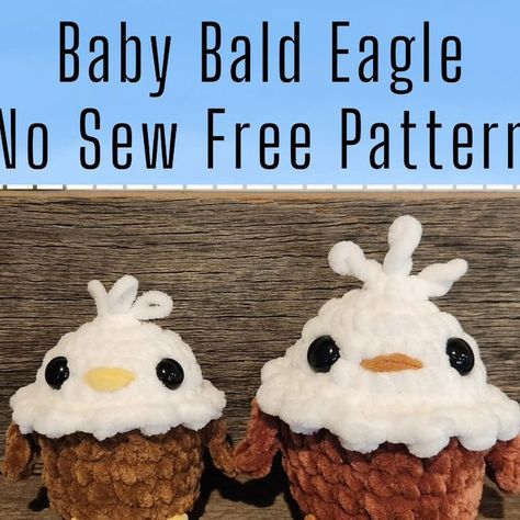 Stacy T on Instagram: "Enjoy this free pattern of Baldy the Baby Eagle! It makes a quick market make! 

🧶 Save the post so you can come back to it later!
❤️ Tag a friend that might enjoy Baldy!

Thank you for my testers that helped me out! Go show them some love as well! 

@freckledbrunettecreations 
@kraftykait
@goingcrochetzy
@catcakecrochet

#crochet #crochetpattern #freepattern #eagle #baldeagle" Crochet Eagle Pattern Free, Baby Bald Eagle, Crochet Stuff To Sell, Crochet Project Ideas, Crochet Eyes, Crochet Animals Free Patterns, Diy Crochet Projects, Crochet Free, Crochet Stuff