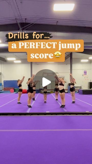 Empire All-Stars Minnesota on Instagram: "Check out some of our AMAZING jump drills that our athletes are working on this summer. The perfect combination of strength and flexibility drills makes the BEST jump sections🤩. Use these to improve and perfect your jumps for the upcoming season, happy training!!💛🖤💛🖤 #season3 #cheer #allstar #jumps #drills #summer #work #empire #stunt #tumble #perfect" Jump Drills For Cheer, Cheer Jump Drills, Cheer Drills, Cheer Jumps, Varsity Cheer, Cheer Workouts, Gymnastics Equipment, Cheer Coach, Cheer Stunts