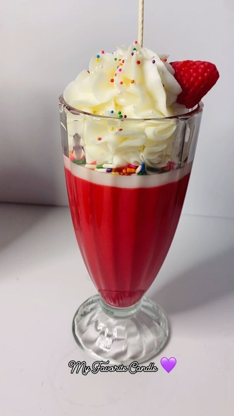 Strawberry Milkshake soy candle sprinkled with Love. Smells like you want to eat it. #strawberry #milkshake #icecreamshake #soycandle… | Instagram Milkshake Candle, Homemade Milkshake, Sprinkled With Love, Ice Cream Shake, Strawberry Milkshake, How To Make Homemade, Soy Candle, Soy Candles, Sprinkles