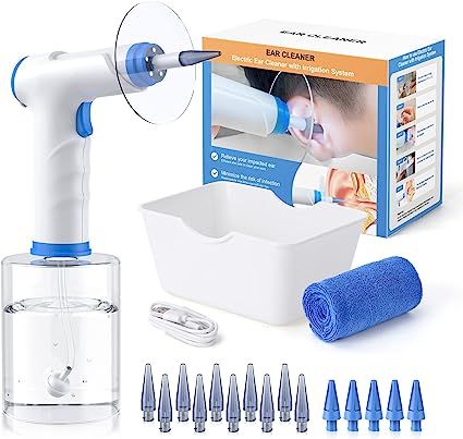 #ad #commissionsearned Amazon.com: Ear Wax Removal, Electric Ear Cleaning Kit with Light, Ear Irrigation Kit with 4 Pressure Modes, Safe and Effective Ear Flush Kit with Ear Cleaner - Includes Basin, Towel & 15 Tips : Automotive Ear Syringes, Ear Cleaning Kit, Ear Wax Removal Kit, Human Body Temperature, Cleaning Your Ears, Ear Cleaner, Ear Wax Removal, Ear Care, Ear Cleaning