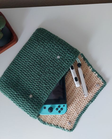 Nintendo Switch Bag, Crochet Book Bag, Switch Accessories, Crochet Book, Storage Accessories, Nintendo Switch Accessories, Book Storage, Crochet Books, Book Bag