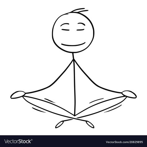 Healthy Person Drawing, Healthy Drawing, Relax Drawing, Stick Man Drawing, Meditation Drawing, Yoga Stick Figures, Stick Men Drawings, Lotus Vector, Worli Painting