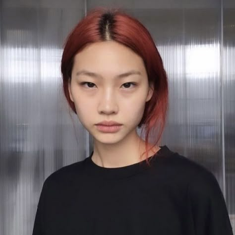 Hoyeon Jung Makeup, Asian Red Hair, Jung Hoyeon, Hoyeon Jung, 얼굴 드로잉, Face Makeup Tips, Face Aesthetic, Miss Her, Orange Hair