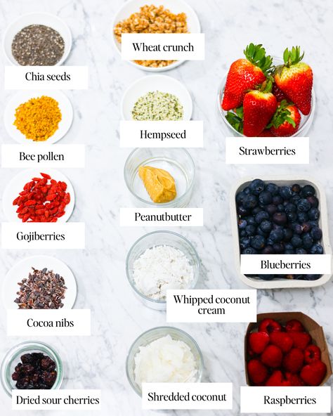 In this picture, you can see an Açaí Bowl Recipe Vitamix Ice Cream Recipes, Acai Powder, Bowl Aesthetic, Açaí Bowls, Acai Bowls Recipe, Vitamix Recipes, Smoothie Bowl Recipe, Healthy Ingredients, Power Of Nature