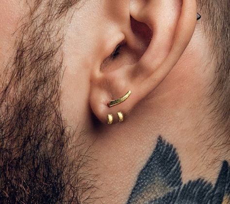 Just dropped!!  New mens wrap edgy earrings.  Unique mens studs, 18k gold earrings for the manly man. Mens gold studs, gift ideas for him. Mens Earrings Gold, Stud Earrings Men, Mens Earrings, Studs For Men, Earrings Men, Male Jewelry, Mens Earrings Studs, Mens Jewellery, Edgy Earrings