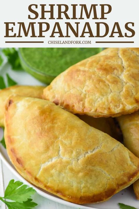 Shrimp Empanadas Puerto Rican, Seafood Empanadas Recipe, Shrimp Empanadas Recipe, Shrimp Empanadas, Savory Hand Pies Recipes, Chorizo Empanadas, Empanadas Recipes, Empanada Recipes, Vegan Empanadas