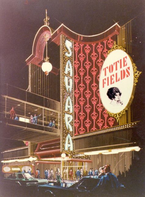 Vintage Vegas Sahara artist drawing that was not used Totie Fields, Vegas Architecture, Classic Vegas, Sahara Las Vegas, Vegas Aesthetic, Tranquility Base, Googie Architecture, Vegas Tattoo, Vintage Vegas