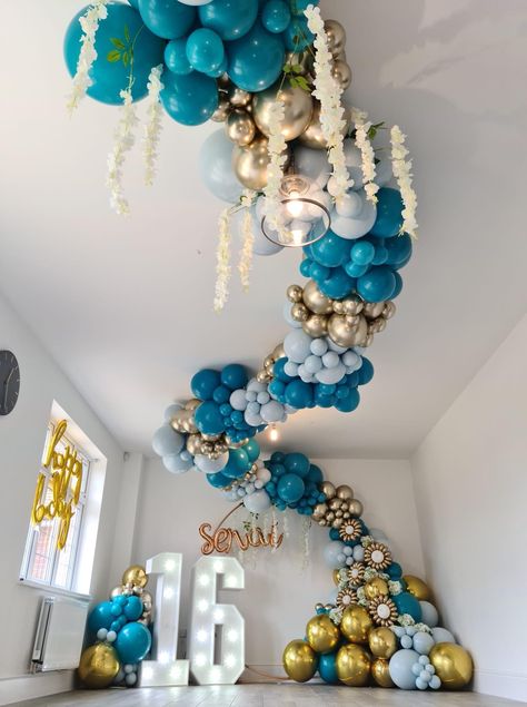 21 Birthday Balloons Decoration, Party Balloons Diy, Balloons Galore, Deco Ballon, Balloon Garland Diy, Simple Birthday Decorations, Balloon Crafts, Diy Balloon Decorations, Birthday Party Theme Decorations