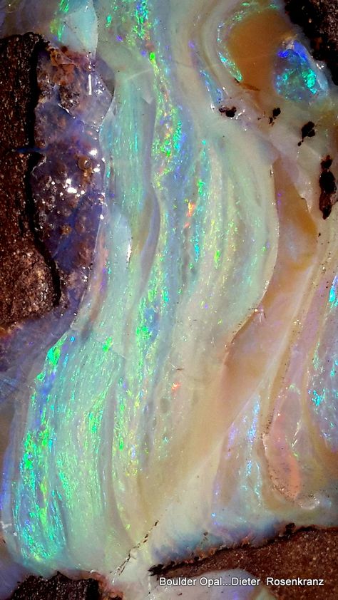 Boulder Opal Karma Yoga, Pretty Rocks, Cool Rocks, Beautiful Rocks, Beautiful Colours, Mineral Stone, Yoga Shop, Minerals And Gemstones, Rocks And Gems