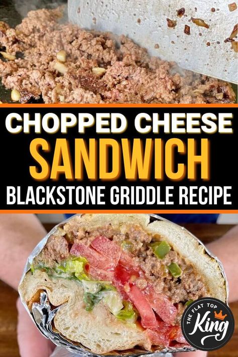 Chopped Cheese Sandwich, Outdoor Cooking Recipes, Chopped Cheese, Cheese Sandwich Recipes, Griddle Recipes, Dutch Oven Cooking, Sub Sandwiches, Braised Beef, Cheese Sandwich