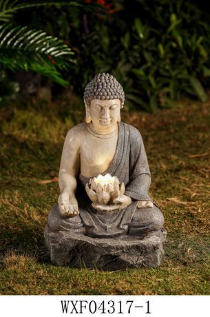 Hometrends Hometrends Buddha Fountain With Solar Led Light Grey Inches Female Buddha, Meditating Buddha Statue, Meditating Buddha, Buddha Garden, Thai Buddha, Zen Room, Sitting Buddha, Buddha Figurine, Happy Buddha