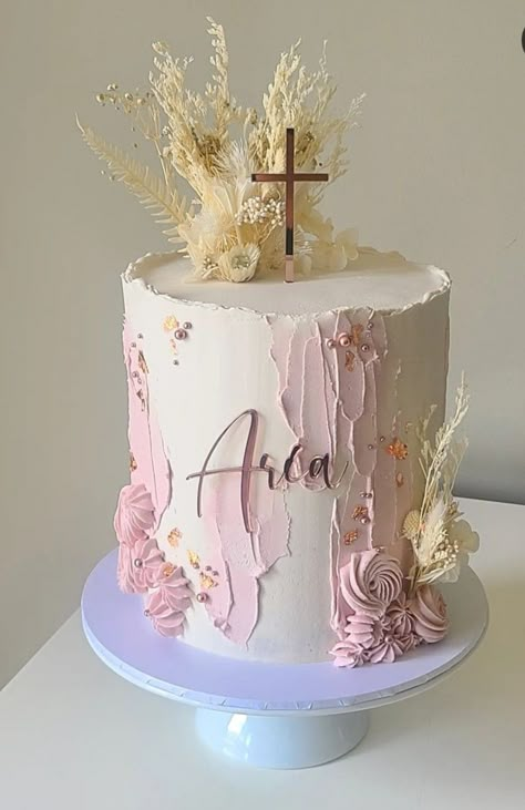 Dedication Cake Ideas, Cake For Confirmation, Confirmation Cake Ideas, Baby Dedication Cake, Christian Cakes, Christening Cake Girls, Baptism Cake Girl, Comunion Cake, Dedication Cake