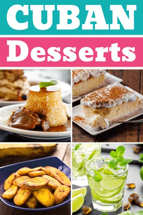 Looking for some traditional Cuban desserts? From bars to cookies to flan, these easy recipes will give you a little taste of Havana! Cuban Food Recipes, Cuban Appetizers, Cuban Desserts, Spanish Foods, Spanish Desserts, Cuban Dishes, Cuban Cuisine, Cuban Food, Buttery Shortbread Cookies