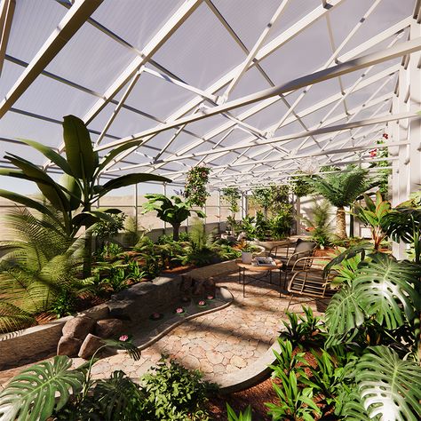 Exploring the Possibilities of Year-Round Gardening in a Greenhouse | Ceres Greenhouse Large Greenhouse Interior, Large Greenhouse Buildings, Apothecary Greenhouse, Year Round Greenhouse, Greenhouse Aesthetic, Commercial Greenhouse, Large Greenhouse, Greenhouse Interiors, Diy Greenhouse