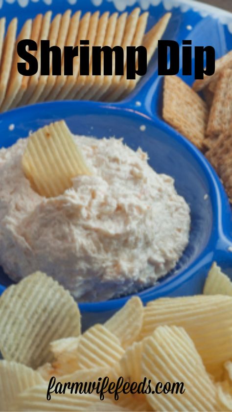 Shrimp Dip - The Farmwife Feeds Shrimp Dip With Canned Shrimp, Shrimp Dip Recipes Easy, Easy Shrimp Dip Recipe, Shrimp Dip With Cream Cheese Cold, Canned Shrimp Recipes, Easy Shrimp Dip, Shrimp Dips, Cold Shrimp Dip Recipe, Shrimp Dip Recipe