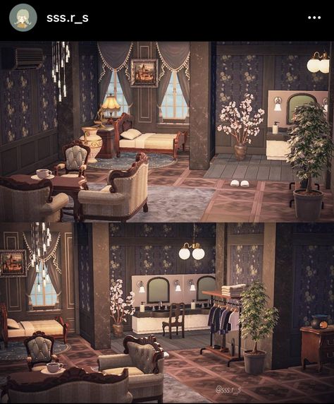 Manor Interior, English Country Manor, Motif Acnl, Old Manor, Animal Crossing Wild World, New Animal Crossing, Animal Crossing Game, Minecraft Projects, English House