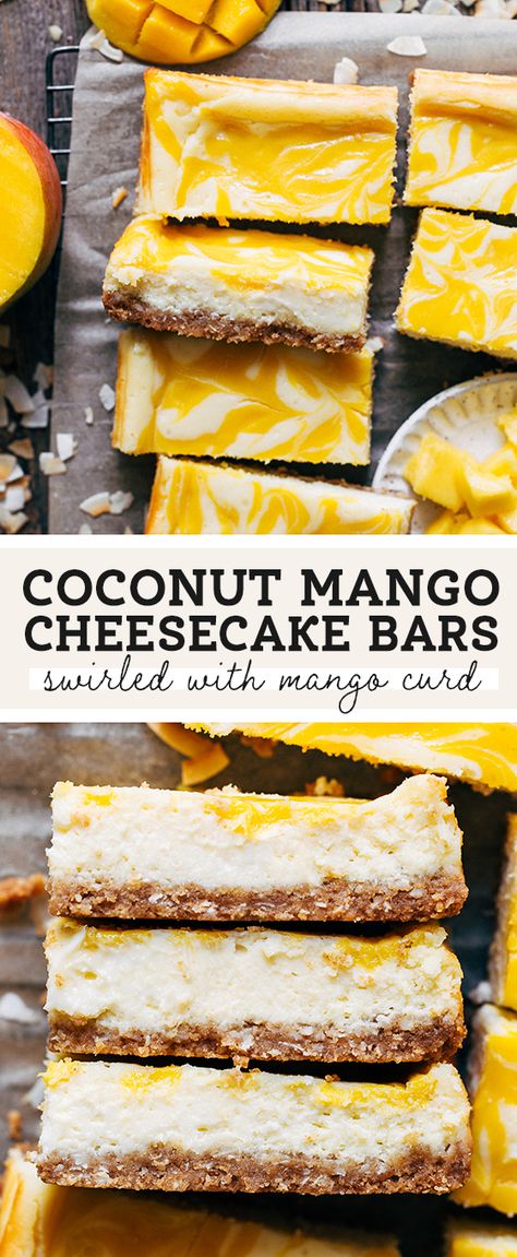 Healthy Pastry, Cuban Breakfast, Mango Curd, Mango Desserts, Butternut Bakery, Mango Dessert Recipes, Coconut Cheesecake, Mango Cheesecake, Mango Dessert