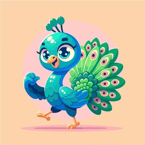 Arifinzainal1728 | Freepik Peacock Character Design, Peacock Cartoon, Peacock Mascot, Peacock Illustration, Diwali Painting, Peacock Art, Illustration Cartoon, Mascot Design, Vector Illustrations