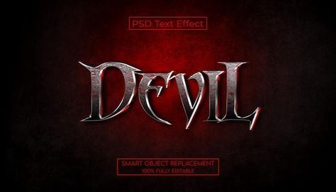 3d devil editable text effect | Premium Psd #Freepik #psd #devil #editable-logo #devil-logo #text-effect-font Devil Background, Devil Photos, Devil Picture, Music Thumbnail, Devil Logo, Editing Logo, Logo Edit, Scary Font, Danish Image