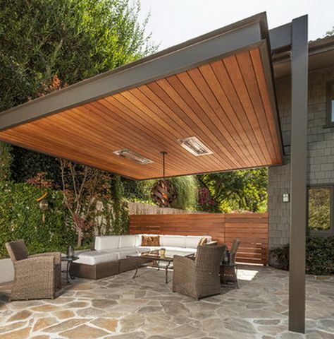 Contemporary patio constructed from steel and timber. http://www.easydiy.co.za/ Pergola Modern, Pergola Ideas, Modern Pergola, Pergola Design, Wooden Pergola, Patio Roof, Pergola Plans, Pergola Kits, Diy Pergola