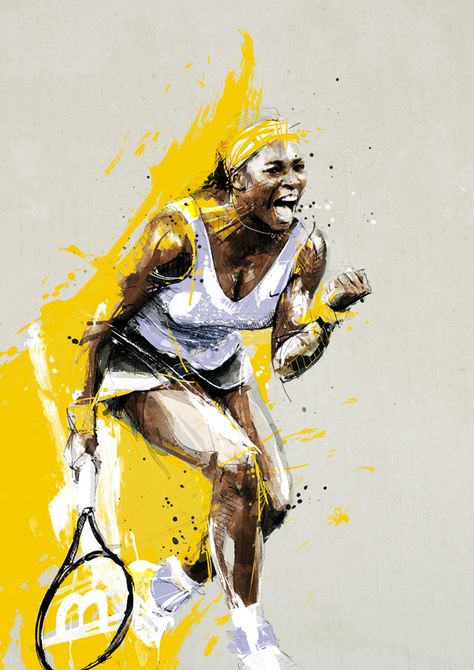 Serena Williams Art, Serena Williams Poster, Tennis Art Painting, Outdoor Cafeteria, Tennis Artwork, Tennis Wallpaper, Tennis Posters, Tennis Art, Tennis Photos