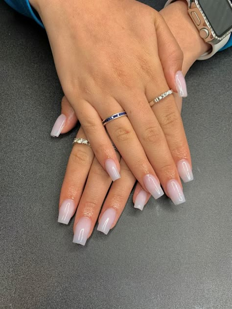 Nails Basic Coffin, Plain Medium Acrylic Nails, Chubby Fingers Nails, Cheap Acrylic Nail Ideas, Chubby Fingers With Acrylics, Nails For Chubby Fingers, Cheap Nail Ideas, Plain Acrylic Nails, Acrylic Nails Cute