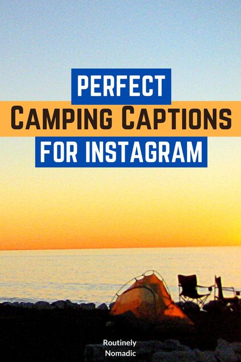 Did you just have the most amazing time camping and are now looking for the perfect camping captions for Instagram or a social media post? Here are the best cute, funny, punny, short, clever and about friends and campfires for your next post. Find the best one that fits your experience, picture or just inspires you! Captions With Family, Camping Quotes Adventure, Camping Captions For Instagram, Camping Instagram Captions, Friends Campfire, Quotes About Camping, Captions With Friends, Camp Sayings, Camping Quotes Friends