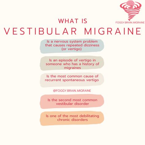 What is Vestibular Migraine? - Hemiplegic Migraines, Autoimmune Lifestyle, Vestibular Rehabilitation, Vestibular Migraines, Types Of Migraines, Migraine Awareness, Migraine Help, Foggy Brain, Migraine Triggers