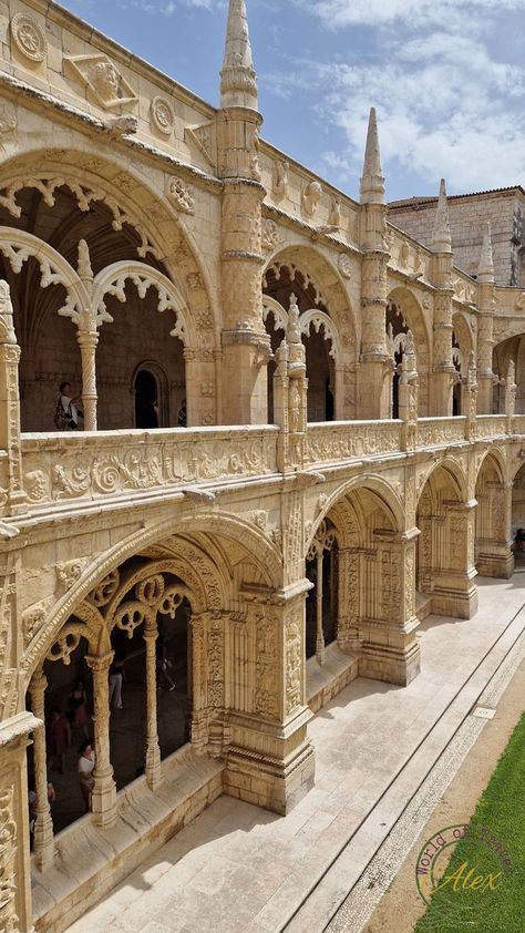 the 16th century Jerónimos Monastery in Lisbon 16th Century Architecture, Lisbon Portugal, Unesco World Heritage Site, Unesco World Heritage, 16th Century, Heritage Site, World Heritage Sites, World Heritage, Lisbon