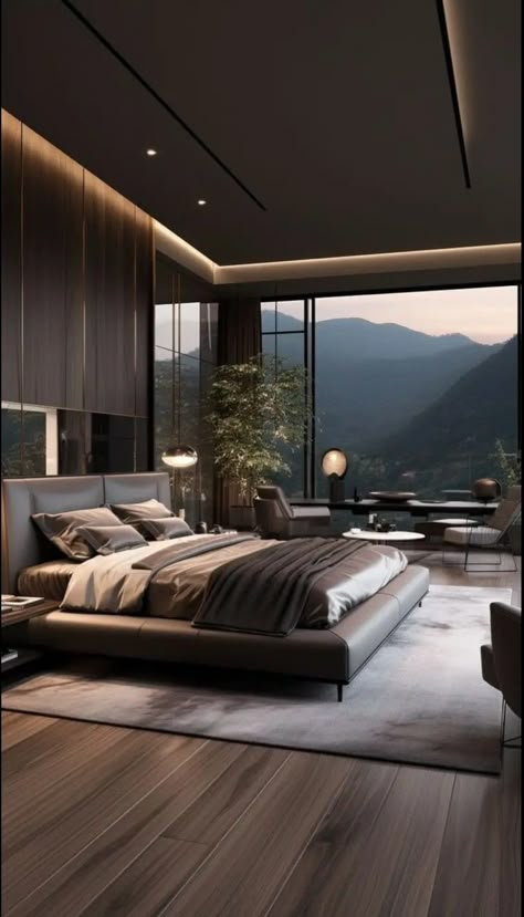 Modern Bedroom Design Luxury, Modern Luxury Bedroom Design, Bedroom Design Luxury, Luxury Master Suite, Interior Design Masters, Masculine Bedroom, Modern Luxury Bedroom, Luxury Bedroom Master, Design Room