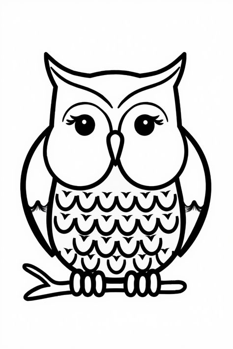 Check Out This Simple Owl Line Drawing & 12+ Other Owl Drawing Ideas! #drawing #drawingideas Owl Line Drawing, Owl Drawing Ideas, Cartoon Owl Drawing, Owl Line Art, Owl Drawing Simple, Cute Owl Drawing, Owl Doodle, Owl Outline, Simple Owl