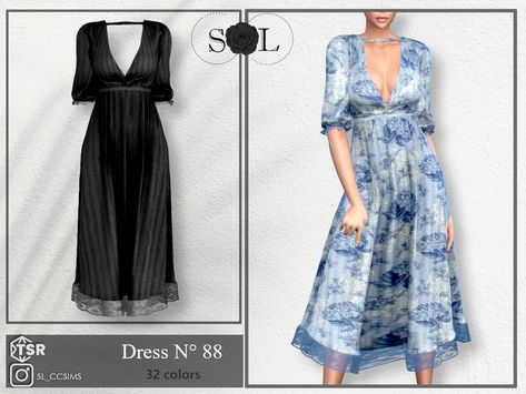 The Sims Resource - SL_Dress_88 The Sims Resource Clothing, Ts4 Dress, Sims 4 Jobs, Sims 4 Wedding Dress, Mommy Dress, Alpha Cc, Clothes Cc, Sims 4 Anime, Sims 4 Game Mods