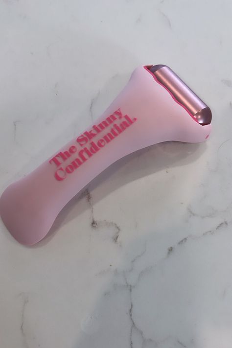 Pink ice roller I’ve Roller, Ice Roller Aesthetic, Recommend Skincare, Sleepover Kit, The Sleepover, Ice Roller, Morning Morning, Roller Girl, Skincare Essentials