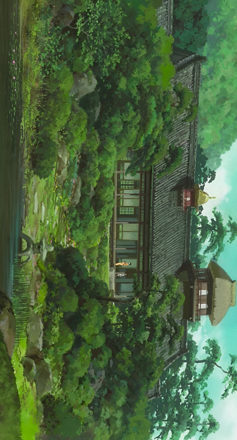 Ghibli Background Landscapes, Studio Ghibli Wallpaper Desktop Hd, Ghibli Environment, The Boy And The Heron, Yoshida Seiji, Mary And The Witch's Flower, Ghibli Scenery, Ghibli Scenes, 2d Background