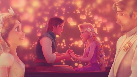 Rapunzel & her Prince Charming The Princess, Rapunzel, Tangled, Lanterns, Floating, Disney