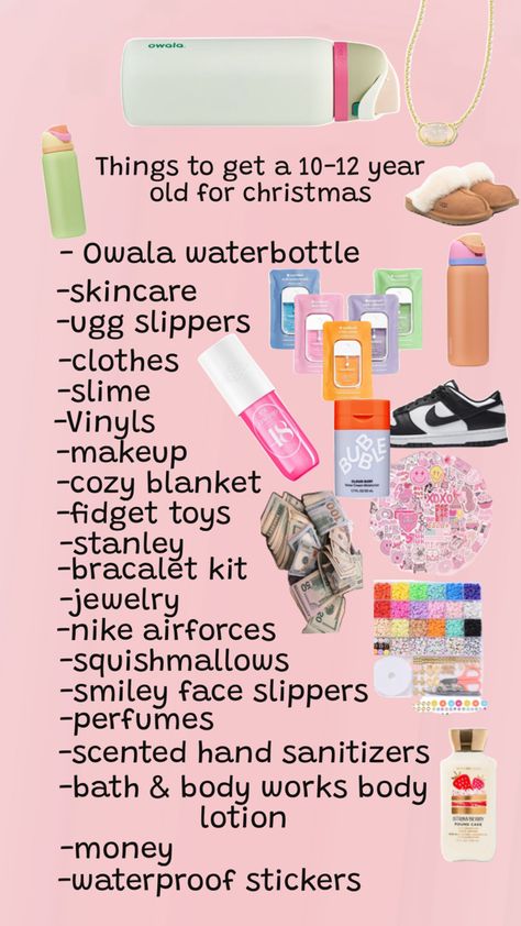 This is a list of items that you can get your 10-12 year old for Christmas (optional) Sassy Quotes For Instagram, Preppy Christmas List, Version Board, Girly Gifts Ideas, Girly Christmas Gifts, Cute Christmas Ideas, Easy Disney Drawings, Cody Johnson, My Christmas Wishlist