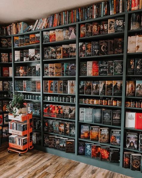 Dark Bookshelves, Dark Academia Book, Wall Art Projects, Bookshelf Aesthetic, Home Library Rooms, Future Library, Bookshelf Inspiration, Bookstore Cafe, Dream Library