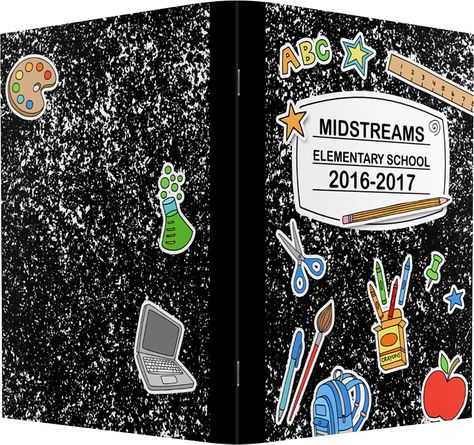 Oldskool Notebook Look for Yearbook Covers Elementary Yearbook Cover, Elementary Yearbook, Yearbook Cover Ideas, Yearbook Covers Design, Yearbook Staff, Yearbook Cover, Yearbook Covers, Yearbook Themes, Yearbook Design