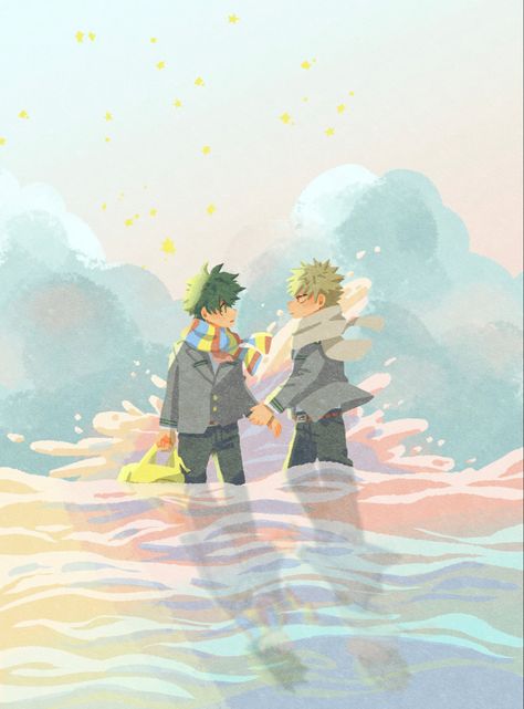 Bakugo X Deku, Bee And Puppycat, Buko No Hero Academia, Boku No Hero Academia Funny, My Hero Academia Manga, Wallpaper Pc, Izuku Midoriya, Anime Background, Boku No Hero Academia