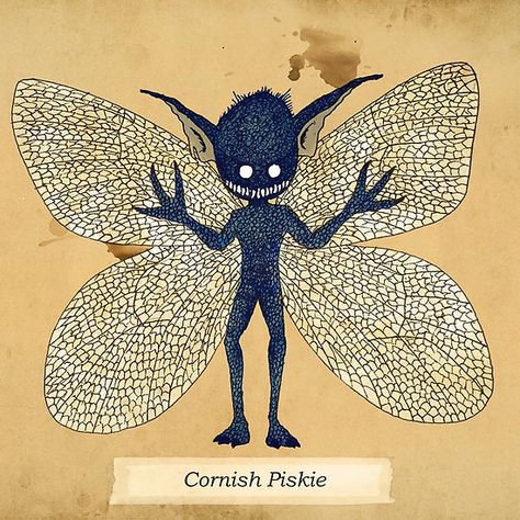 Cornish Tattoo, Cornish Mythology, Cornish Piskies, Cornish Folklore, British Folklore, Halloween 2017, A Level Art, Kids Halloween, Pixie Dust