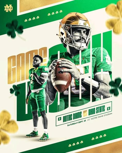 Superbowl Poster, Sports Advertising, Sports Design Ideas, Photoshop Design Ideas, Social Design, Sports Design Inspiration, Sport Poster Design, Sports Marketing, Notre Dame Football