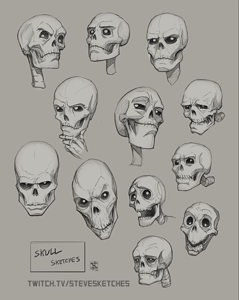 Drawing Face Expressions, Skeleton Drawings, Skeleton Art, Drawing Expressions, Skull Drawing, Concept Art Drawing, Cool Sketches, Anatomy Art, Art Tutorials Drawing