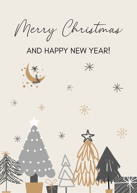 Beige Gray Minimalist Christmas Card - Templates by Canva Aesthetic Christmas Card Design, Happy Xmas Images, Christmas Wallpapers For Iphone, Quotes Square, Minimalist Christmas Card, Gray Minimalist, Snowman Snowflake, Merry Christmas Wallpaper, Happy Xmas