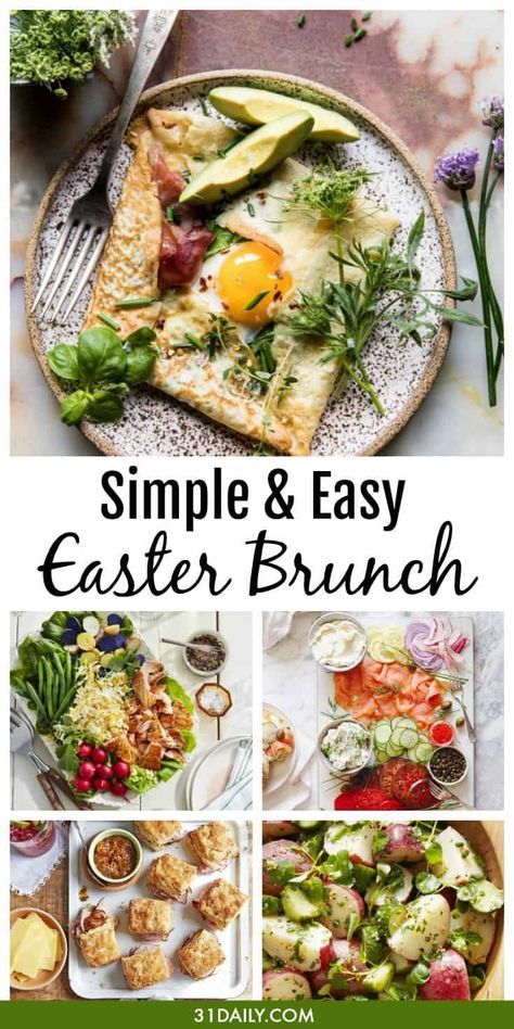 Simple and Easy Easter Brunch Recipes and Ideas | 31Daily.com #easter #brunch #spring #mothersday Easter Brunch Sides, Easter Brunch Ideas, Easter Brunch Recipes, Easter Brunch Buffet, Easy Easter Brunch Recipes, Savoury Breakfast, Easy Easter Brunch, Brunch Easter, Brunch Foods