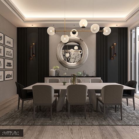 Luxury Dining Room Decor, Dining Room Design Luxury, Dining Room Decor Modern, Retro Kitchens, Interior Design Dining, Dining Room Paint Colors, Dining Interior, Dining Room Design Modern, Dining Room Paint