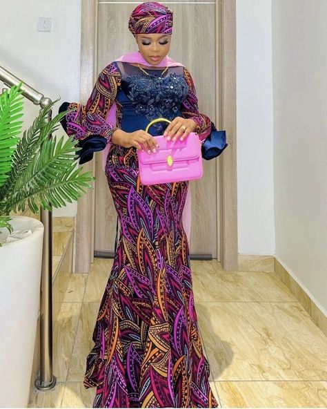 Ankara Shift Dress Styles, Ankara Shift Dress, Prom Dress African, African Prom Dress, Gown Ankara, African Mermaid, Long Gown Styles, African Gowns, Ankara Long Gown