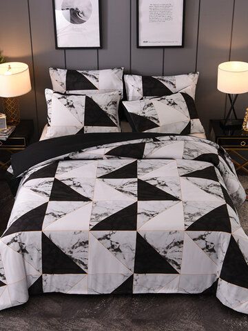 I found this amazing 2/3PCS Marbled Black And White Geometry Pattern Overlay Cover Comfy Bedding Set Quilt Cover Pillow Case with AU$32.99,and 14 days return or refund guarantee protect to us. --Newchic Simple Duvet Cover, Full Size Duvet Cover, Bedding Fabric, White Duvet Cover, King Duvet Cover Sets, Full Bedding Sets, Patterned Bedding, Comforter Bedding Sets, White Duvet Covers