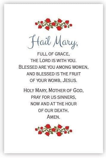 English Prayer For School, Holy Mary Prayer, Hail Mary Prayer Catholic, December Prayers, Hail Mary Full Of Grace, English Prayer, Catholic Prayers Daily, Hail Mary Prayer, Our Father Prayer