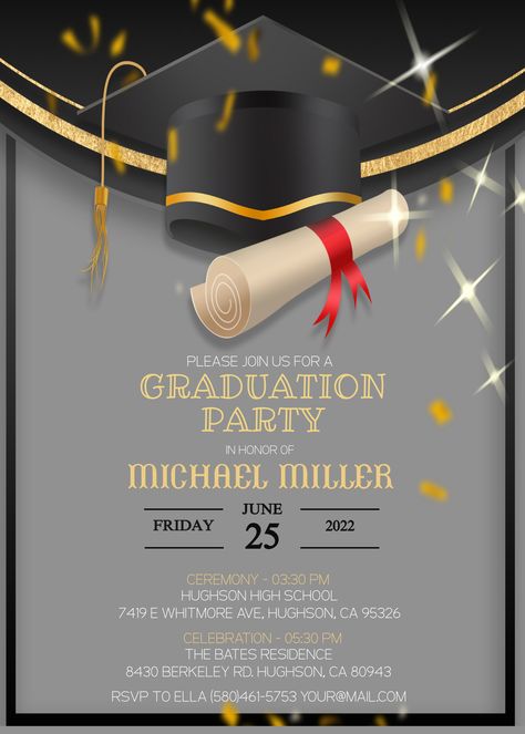 Graduation Invitation Ideas Templates, Graduation Card Ideas Invitations, Graduation Invitation Card Design, Diy Graduation Invitations, Graduation Invitations Ideas, Graduation Invitations Diy, Graduation Invitation Design, Invitations Graduation, Graduation Invites