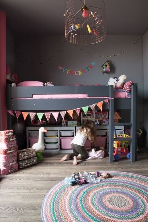 Cama Ikea Kura, Eclectic Kids Room, Mommo Design, Ikea Kura Bed, Small Kids Room, Kura Bed, Childrens Bedroom Decor, Storage Kids Room, Kids Interior